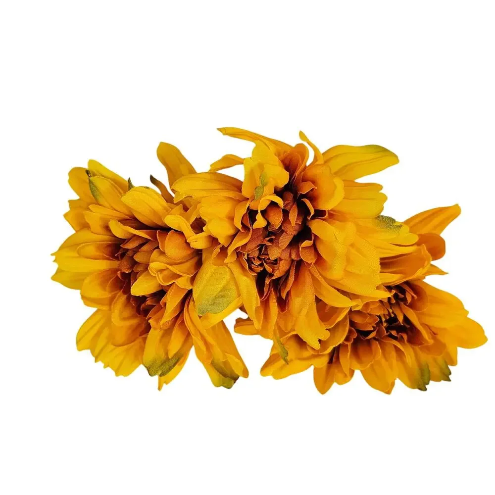 Artificial Silk Flowers Fall Orange Yellow 21 Stems Autumn Floral Craft Decor